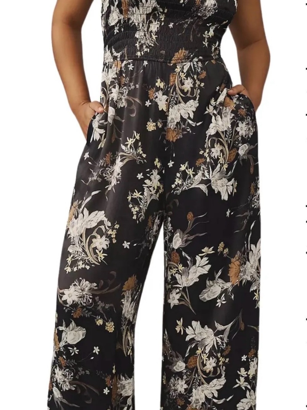 Floral Smocked Strapless Jumpsuit - Picture 14 of 16
